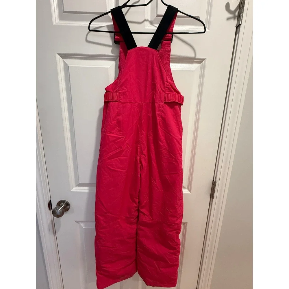 Columbia Girls Pink Snow Pants Insulated Bibs Ski Overalls Size Medium 10/12